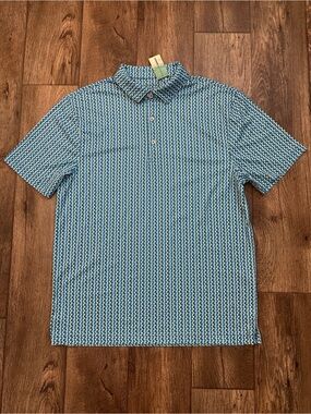 Bermuda Sands Outdoor Activewear Golf Tennis Polo Shirt Men’s Size M Blue